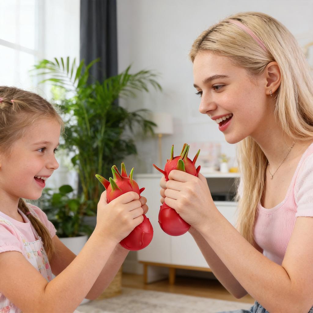 Realistic Dragon Fruit Squeezeable Toy, Slow Texture, Perfect For Workers And Students To Anxiety, Safe And Odorless, A Portable Stress-r