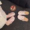 Women's Printed Slippers Medical Clogs Non-slip Doctors Nurses Ultralight Surgical Shoes Comfortable Flower Baotou Flat Sandals