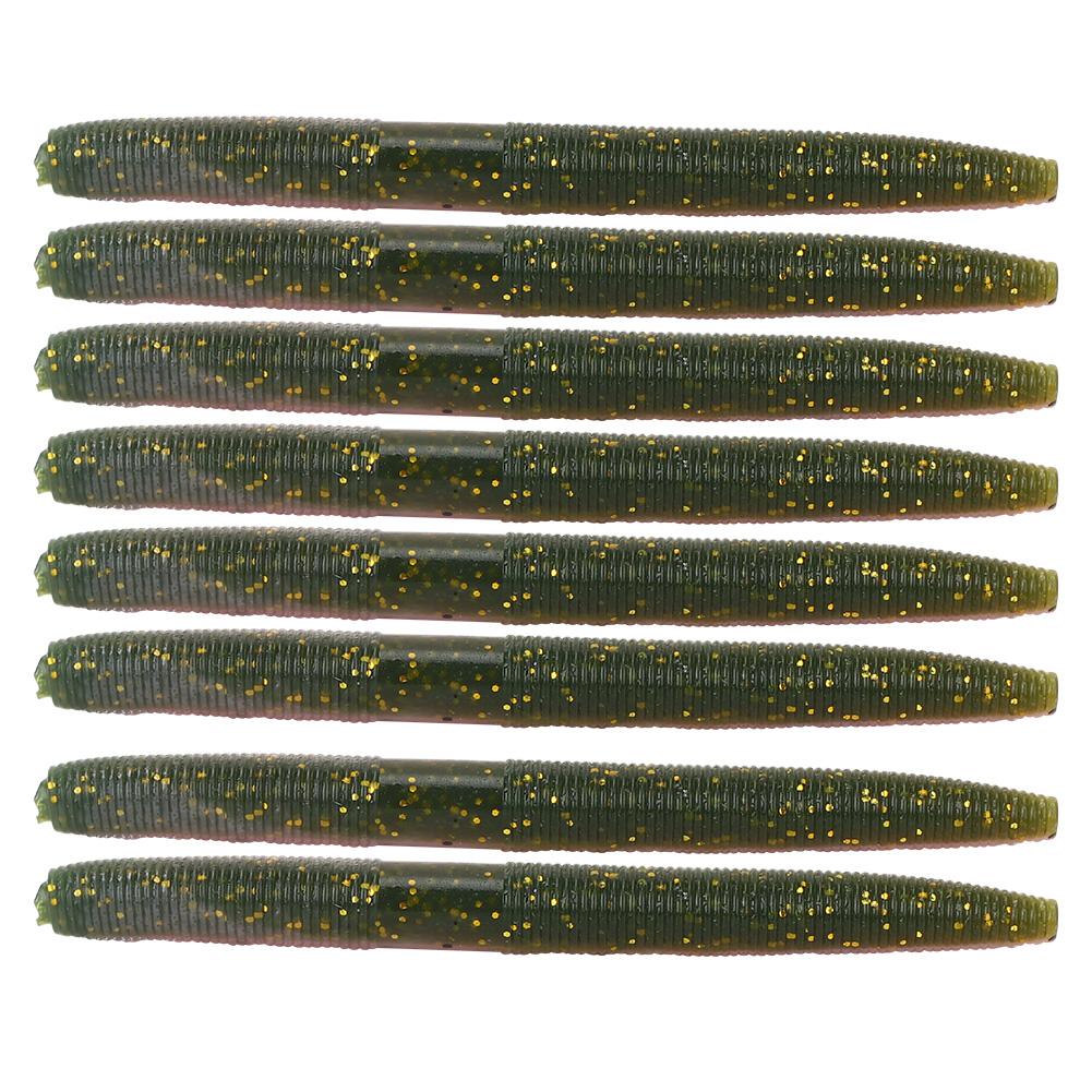 8PCS AR24 10cm6.5g Soft Worm Fishing Bait Artificial Lifelike Simulation Lure Accessory#2