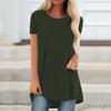 2024 Summer Plus Size Women’s Round Neck T-Shirt, Solid Color, Southeast Asian Fashion