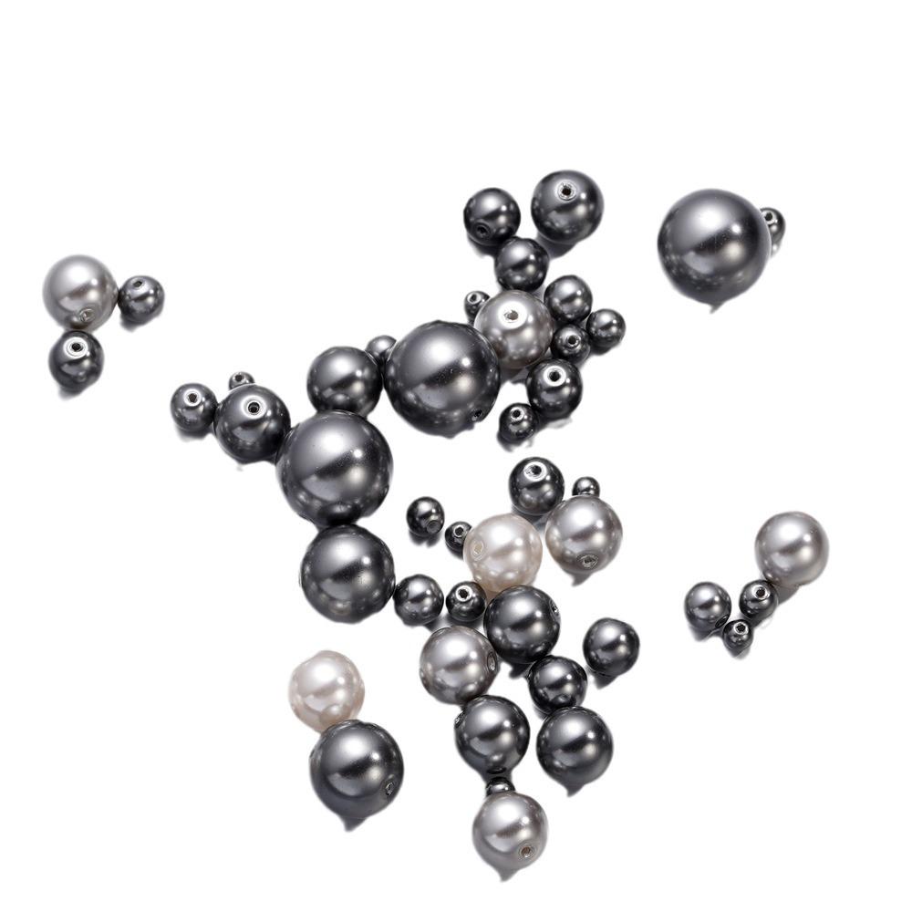 3-12mm Hochglanz Imitationsmuschel Kristallglasperlen für handgefertigte DIY Halsketten und Anhänger