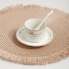 Paper Heat Resistant Place Mat Round Bowl Mat Kitchen Accessories Braided Placemat  Home
