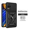 For Xiaomi Poco F4 Case Poco F4 Cover Poco F4 Magnetic Ring Holder Armor Phone Case Slide Camera Protect Back Cover