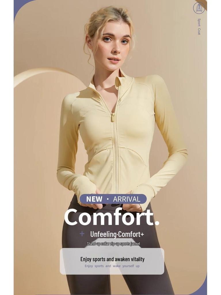 Women’s Autumn/Winter Slim Fit Long Sleeve Full Zip Yoga Jacket