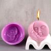 DIY Mond Liebe Sonne Gesichtsform Kerzenform Duftkerze Silikonform Handgemachte Seife Gips Harz Bastelformen Heimdekoration