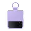Husă din silicon Samsung Galaxy Z Flip 4 cu inel Bora Purple