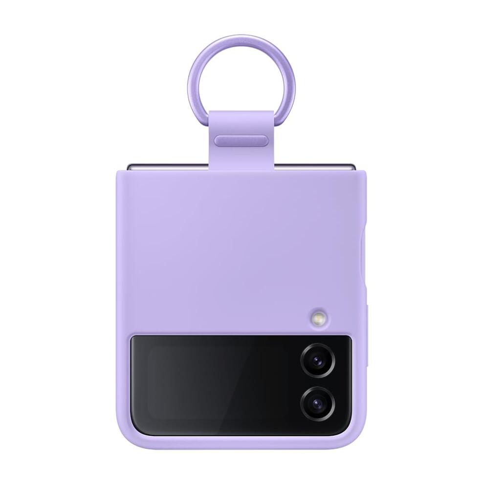 Samsung Galaxy Z Flip 4 Silikonhülle mit Ring Bora Lila