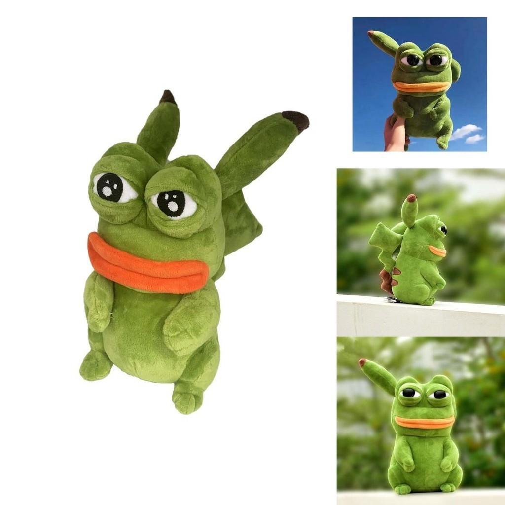Cute Pokemon Pikachu Pepe The Frog Sad Kawaii Plush Dolls Stuffed Animal Decorations