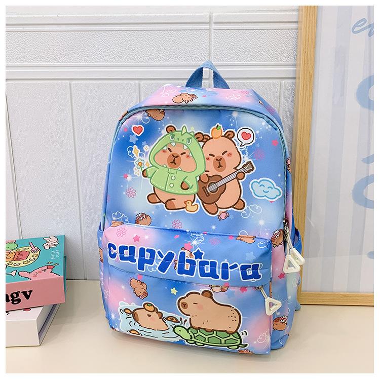 

Школьный рюкзак новый школьный рюкзак капибара милый мультяшный рюкзак повседневный рюкзак для перекуса светло-синий
