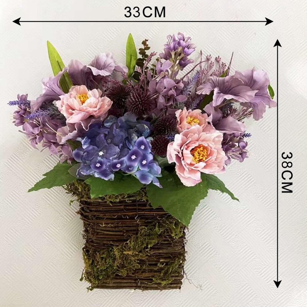 Levandulový košík Věnce Levandulový košík Květinový košík ke Dni matek Dekorace předních dveří