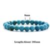 Beaded Bracelet 8mm Natural Stone Beads Black Onyx Lava Tiger Eye Agate Quartz Healing Energy For Women Men Yoga Chakra Jewelry