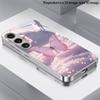 Snowscape Butterfly Pattern 2D Phone Case for Samsung S26 S25 S24 S23 S22 S21 S20 A56 A36 A16 - Electroplated Glass Protective
