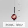 Nordic LED Glass Pendant Light Jewel Blue Ball Hanging Light Wine Red Living Room Decor Fxiture Bedroom Amber Indoor Lamp Lustre