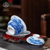Chendexuan Jingdezhen Hand-painted Blue & White Stoneware Gaiwan