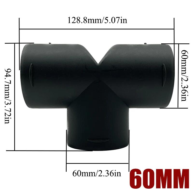 42/60/75/90mm Air Vent Y T Flat Piece Ducting Pipe Outlet Exhaust Joiner Splitter For Webasto Eberspaecher Diesel Parking Heater
