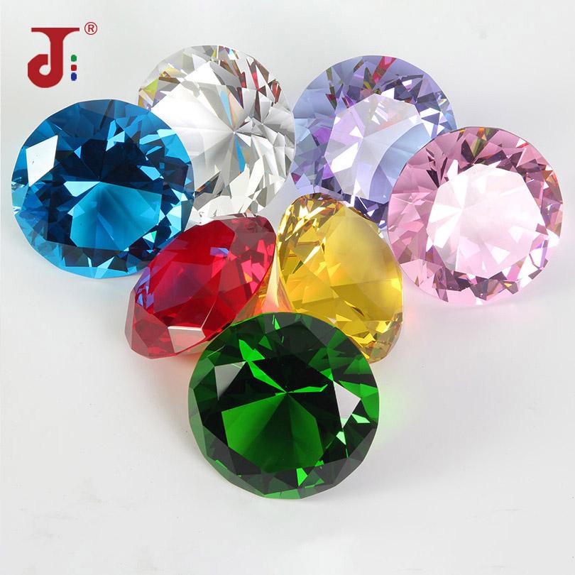 60mm Cut Glass Crystal Diamond Rough Decorative Crystal Crafts Product One Size белый