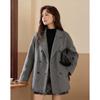 Demana British Writer Women's Double-Breasted Wool Blend Coat