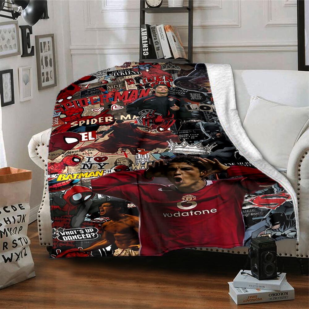 Portugal Football Spirit printed flannel breathable and warm blanket, a stylish home gift, suitable for home, office and bedspread use. 0713a15