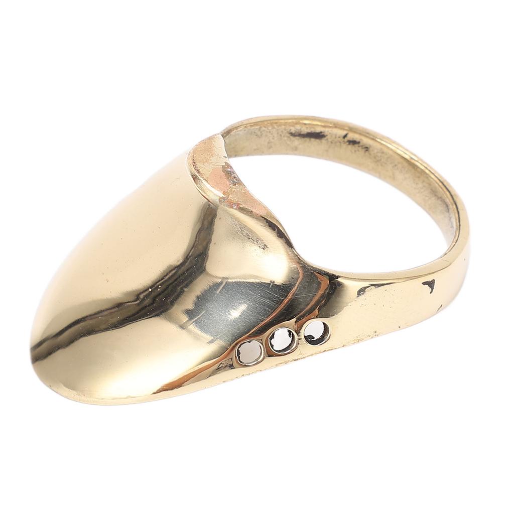 Brass Archery Thumb Ring Portable Finger Protector with Anti Lost Rope for Outdoor Hunting 20