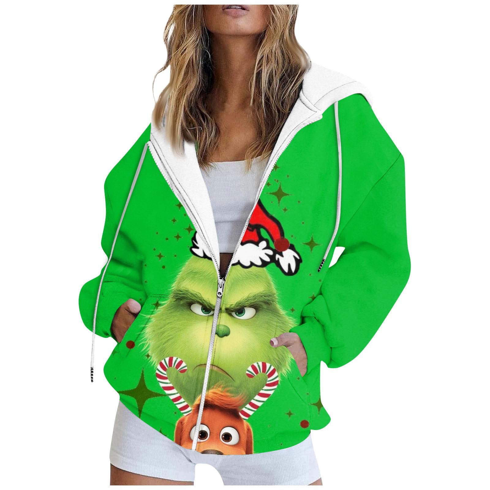 

Унисекс свитер на молнии пальто с принтом модный свитер с капюшоном XXL темно-зеленого