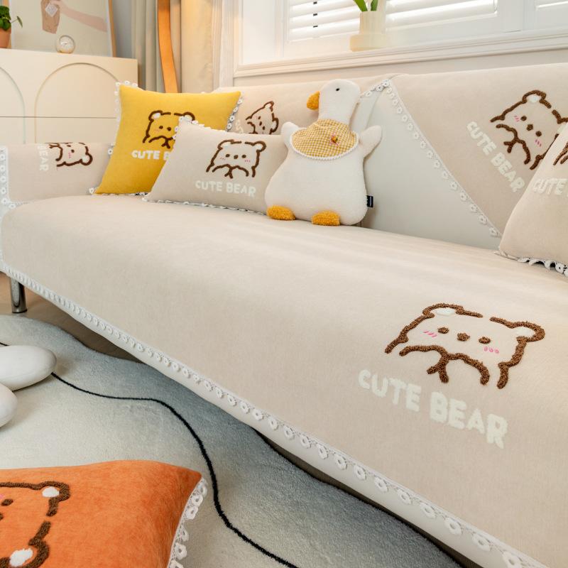 Almofada de Sofá Desenho Animado Universal para Quatro Estações Capa de Almofada de Sofá Antiderrapante Nova Capa de Almofada Toalha Capa de Almofada