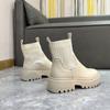 Damen Schuhe Mode Mid-calf Slipper Damen Stiefel Dicksohlige High Heels Winter Damen Stiefel Schuhe mit runder Zehenpartie für Damen