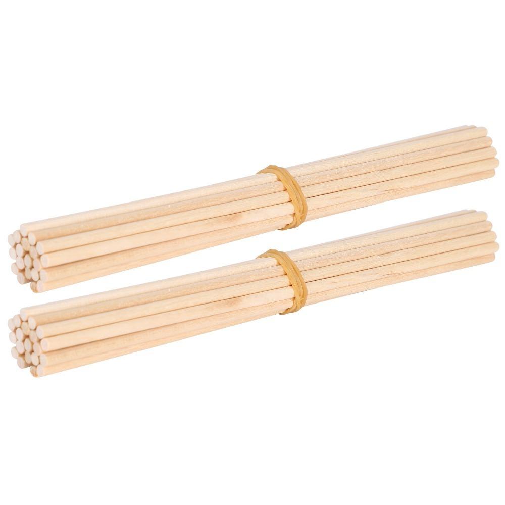 40pcs Wooden Round Wooden Dowel Rods Lightweight Design Wood Color Watch Dowel Rods Watch Repairing Accessories