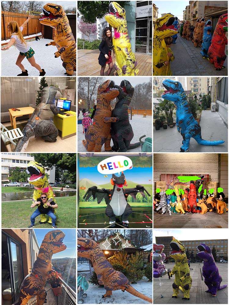 Dinosaur Kigurumi for Halloween Monster Open Suffocation Dinosaur Disguise Air Funny Animal for Kids [Rruonshully] Kids, Cosplay, Kids, Costume,