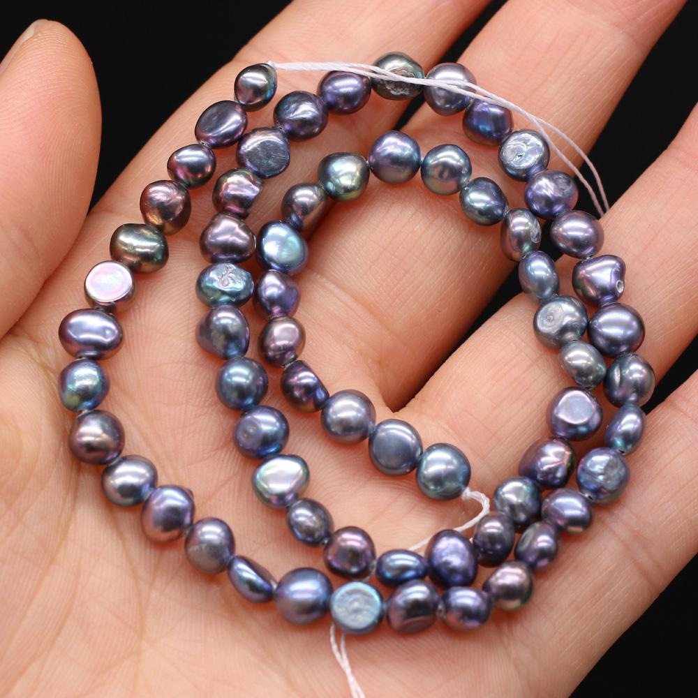 1String, Black Natural Nugget Pearls Beads, for DIY Necklaces Bracelets Accessories, Jewelry Making, Birthday, Wedding, Party Gifts 36cm