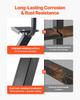 Boat Trailer Steps, 3-Step, Heavy-Duty Boat Trailer Steps with Handle, Non-Slip Surface, 3 Mounting Angle Options, Steel Ladder for 76.2 X 76.2/76.2 X
