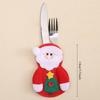 Christmas Cutlery Cover Santa Claus Knife and Fork Protective Cover Cloth Art Knife and Fork Set Decor for Xmas Dining Table
