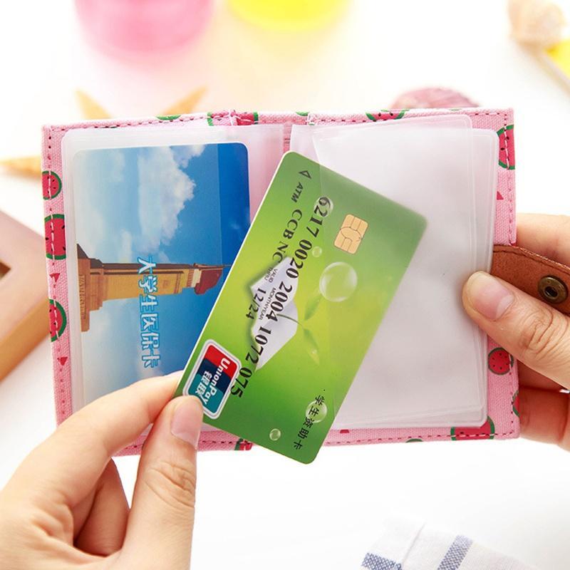 Frucht-Druck Kreditkartenhalter Damen Ausweishalter Geldbörse Geldscheinhalter Canvas Halter Tasche