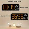 TIMESS Large Screen LED Alarm Clock, Can Display Week And Temperature And Humidity, Can Be Timed, Suitable For Placing On The Bedroom Desktop