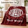 Custom Text Flannel Blanket Nottingham Forest FC Print Warm Cozy Blanket Home Sofa Bedding