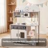 Children's Kitchen Playset Freestanding Pretend Set Cabinet-Style for