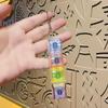 Four-key Transparent Light-up PC Decompression Keyboard Toy Keychain