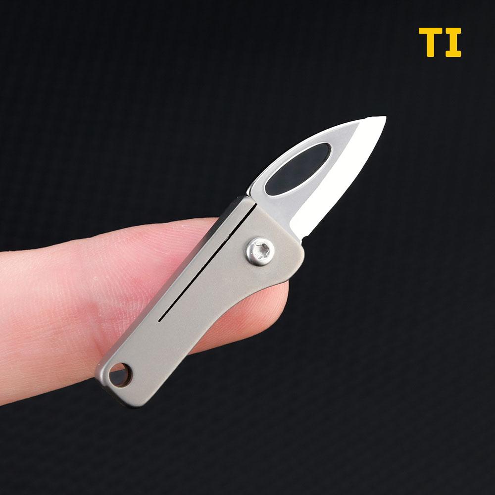 7Cr Steel Sharp Mini Folding Knife Titanium Alloy Portable Pocket Knife Utility Zipper Knife EDC Emergency Unpacking Tool