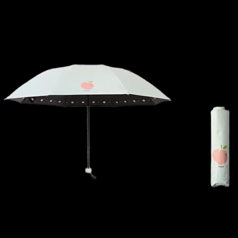 Paradise Anti-UV Peach Pattern Three-Fold Umbrella