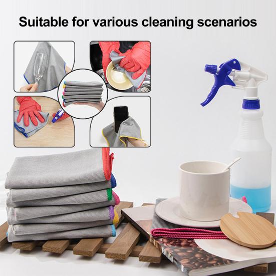 1/3/5/10Pcs Kitchen Rag Kitchen Car Reusable Cleaning Cloth Soft Texture No Lint Multi-Purpose Cleaning