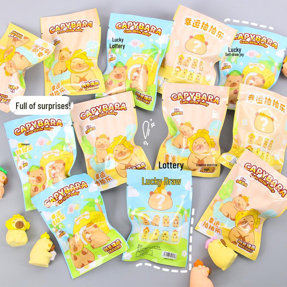 Capybara Surprise Blind Bag - Cute, Clean-Erasing Student Stationery Gift
