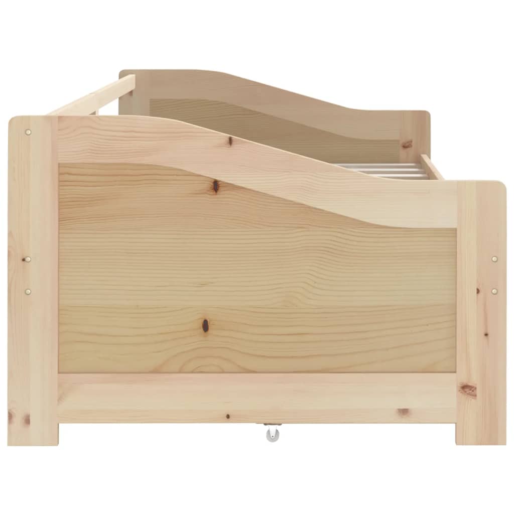 Daybed 3 Seater with Drawers Solid Pine Wood 90x200 cm
