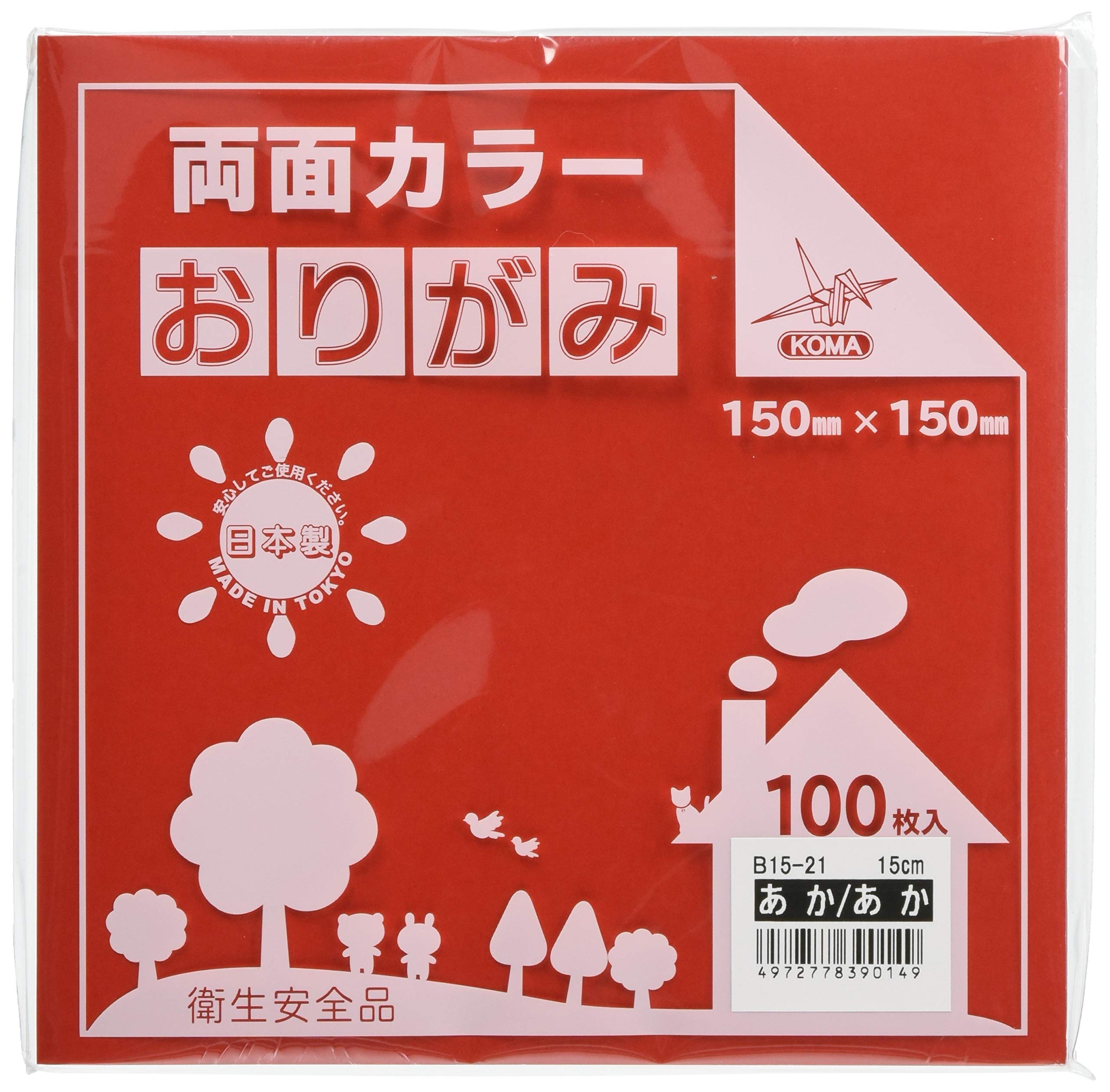 

origami 15cm 5 sets Double-sided same-color Red/Red B15-21
