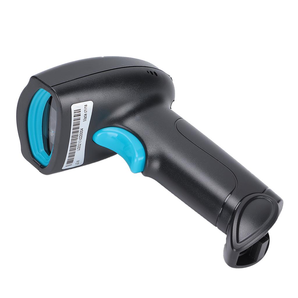Bar Scanner Handheld 360 Rding Dustproof Waterproof Wireless QR USB Rder(Black Blue )