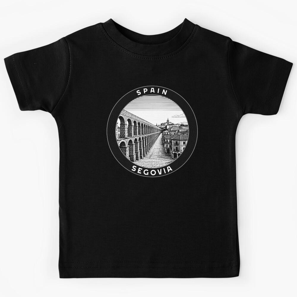 Segovia Spain Linocut Style Kids T-Shirt 140