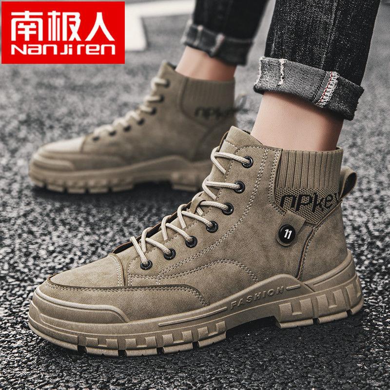 

Модные кожаные мужские ботинки, ботильоны ручной работы, уличные ботинки цвета хаки на осень, мужские повседневные кожаные ботинки на весну и зиму, винтажные ботинки 39 коричневый