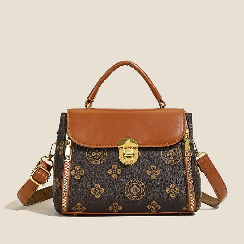 Letter Printing Handbag Bag Women's Small Square Bag New High-end Exquisite Shoulder Messenger Bag