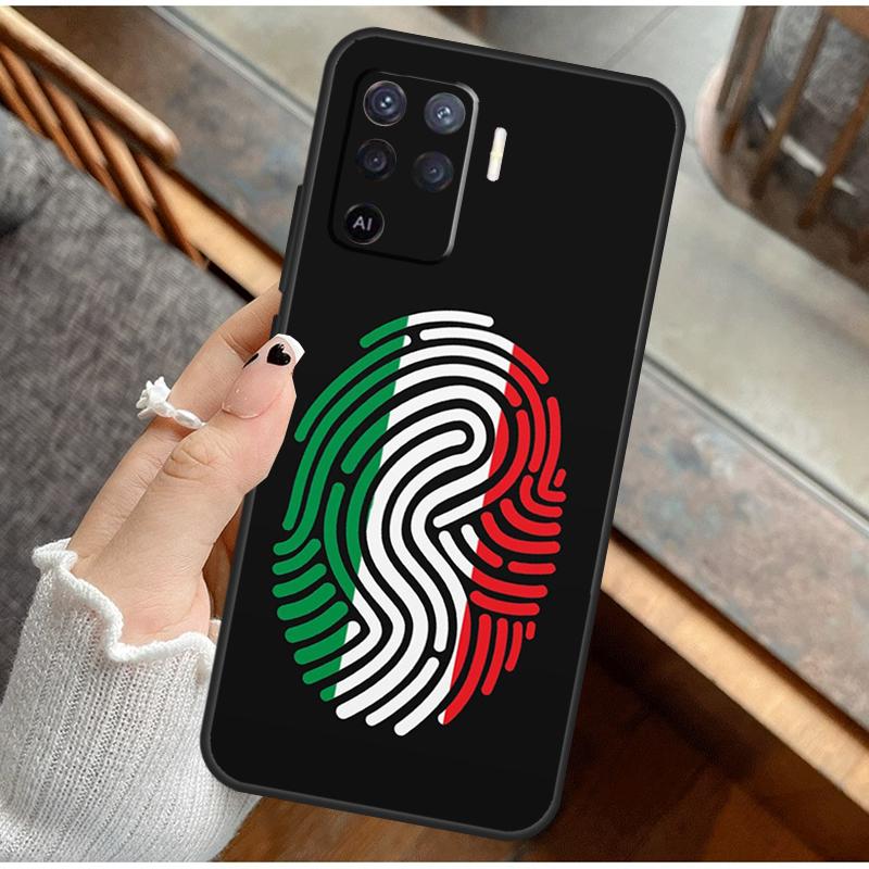 Italy Flag Phone Case For Oppo A16 A76 A78 A96 A58 A18 A38 A98 A17 A77 A80 A40 A60 A74 A94 A54 A15 A57S