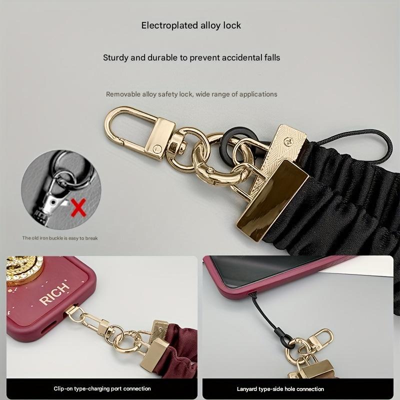 Mobile Phone Lanyard Wrist Style High-end Women'S Mobile Phone Pendant Pendant Portable Mobile Phone Chain Hanging Metal Ring Buckle String