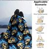 1pc Flame Skulls Blanket, Lightweight Flannel Throw Blanket For Sofa, Bed, Travel, Camping, Living Room, Office, Couch, Chair, And Bed