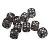 10pcs 16mm Acrylic Dice Black Clear 6 Sided Dice Casino Poker Game Bar Party Dice Children Board Game Toy